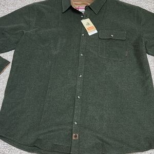 NWT Legendary Whitetails Buck Camp Flannel shirt Army 3XT